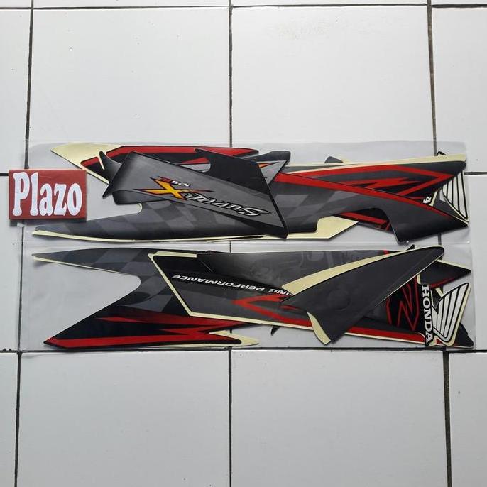 Striping Supra X 125 2008 Hitam