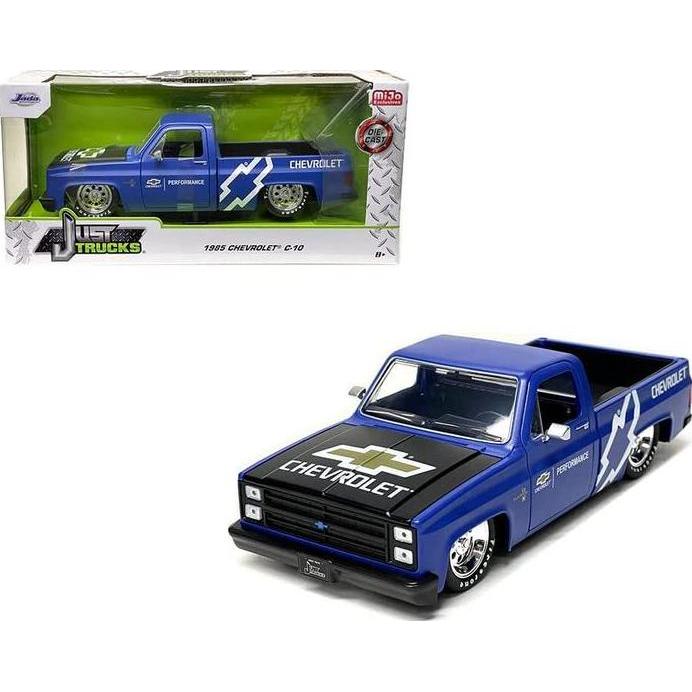 34314 JADA 1/24 1985 CHEVY CHEVROLET C10 PICKUP TRUCK BLUE DIECAST