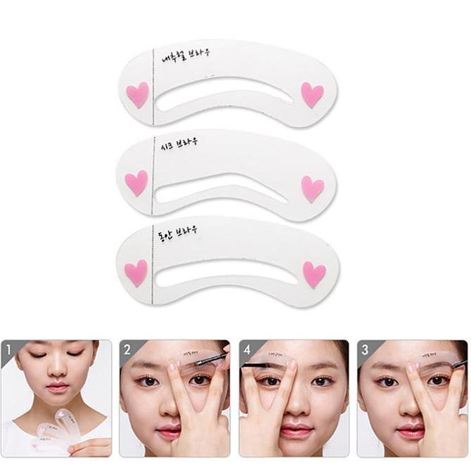 SANIYE B008 3 EYEBROW TEMPLATE CETAKAN ALIS 3 BENTUK