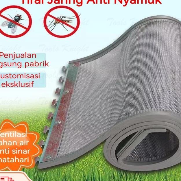 Jaring Tirai Pintu Anti Nyamuk Garis Magnetik