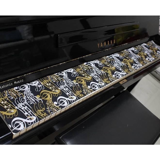 Tuts Cover Piano Batik G Clef Aksesoris Piano Accessories Motif Musik