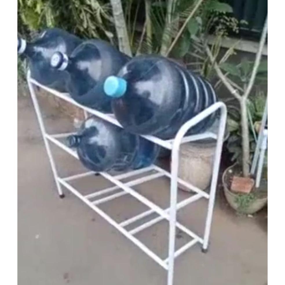 Rak Galon Air Besi 3/4 Susun Hitam/Putih