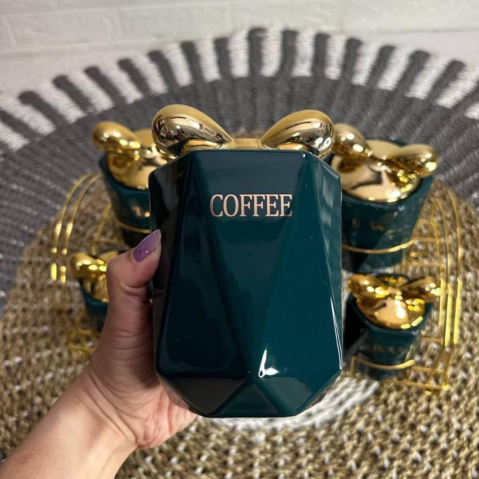 Satuan Islan Wadah Bumbu Keramik Kopi Gula Teh