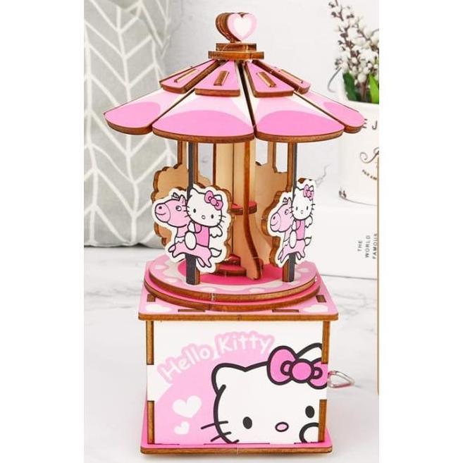 DIY Music Box Hello Kitty Carousel / Kotak Musik Hello Kitty LJ