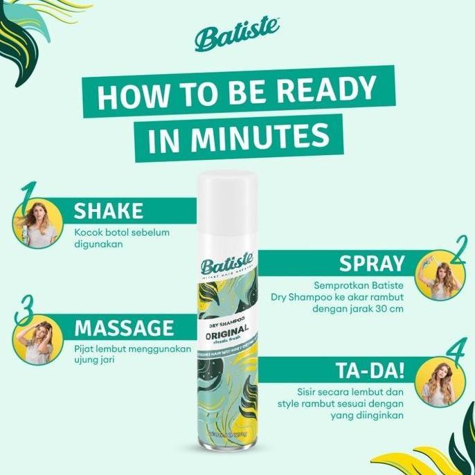 BATISTE Dry Shampoo 200ml Shampo Spray Kering Tanpa Bilas