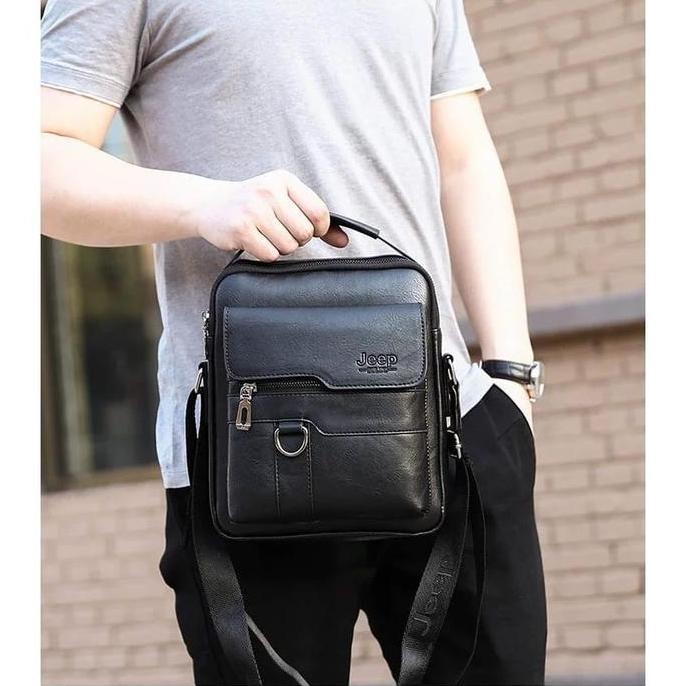 Grosir Tas Selempang Pria Kulit Anti Air Original Jeep Tas Pria Kasual Premium Business Messenger Ba