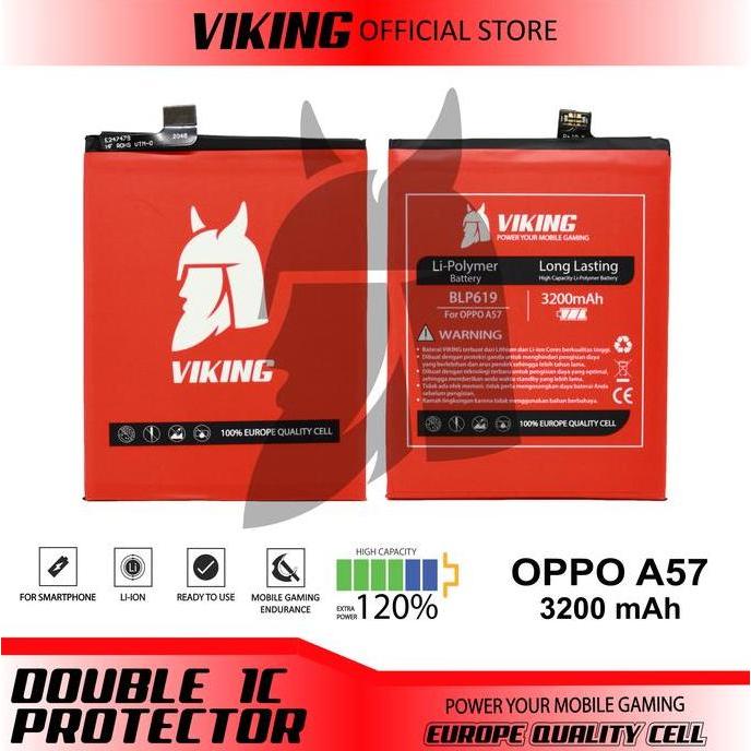 VIKING Baterai Oppo A57 - A39 BLP619 Double Power