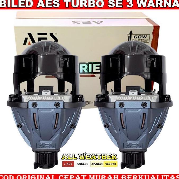 triyaostore - ORIGINAL LAMPU PROJECTOR BILED TURBO SE 3 WARNA AES 2,5 INCHI BLUELENS 55 WATT ALL WEA