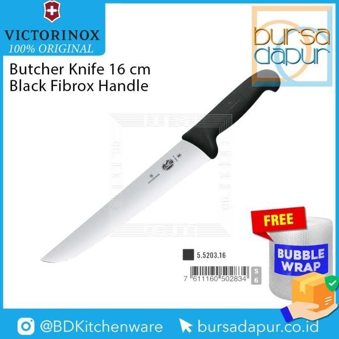 Victorinox Butcher's Knife 16 cm Black Fibrox Handle (5.5203.16)