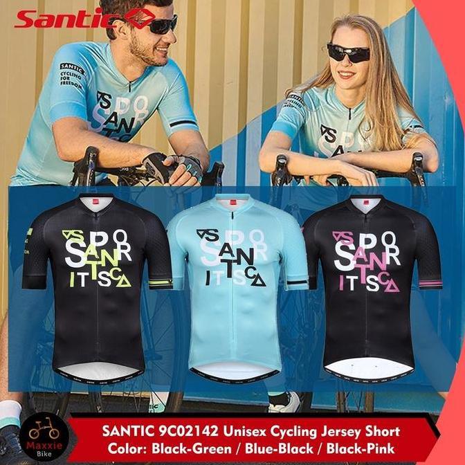 SANTIC Jersey Sepeda Tangan Pendek Unisex 9C02142 Santic Cycling Jersey Short Sleeve Cycling Jersey