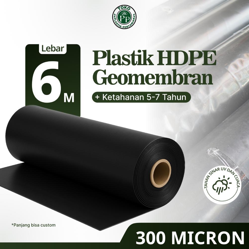 Geomembran HDPE Tebal 300 Micron Lebar 6 Meter