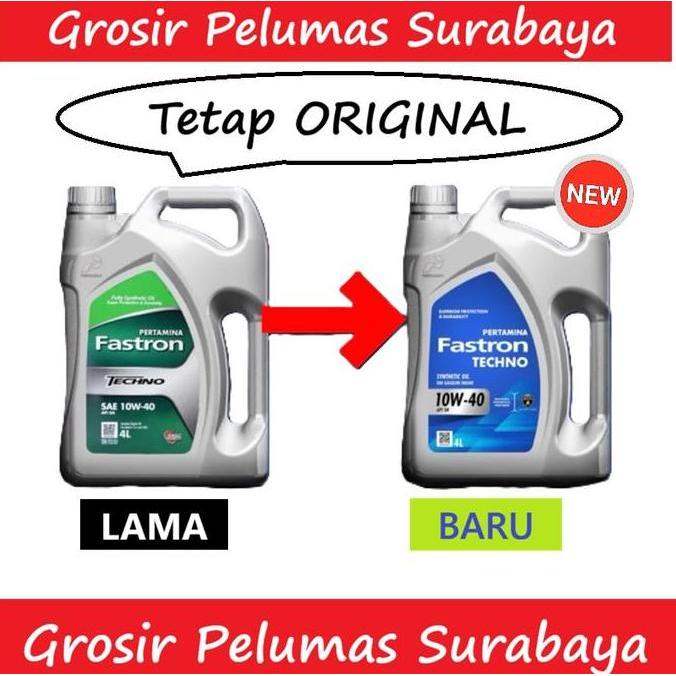 Original Oli mesin Pertamina Fastron techno 10w/40  10w-40  GALON 4 liter Fastron techno 10W 40 ASLI