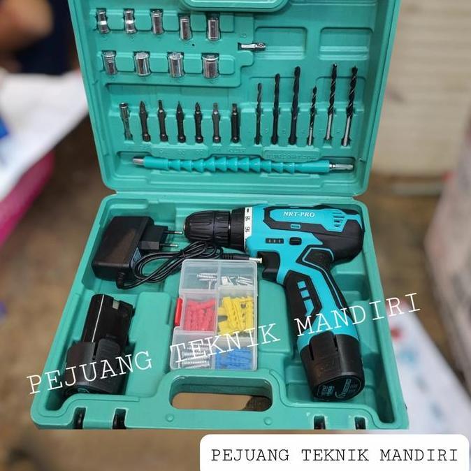 Bor Baterai Nrt Pro Dc 330 Set / Cordless Drill Nrt Pro Dc330 Set 12V