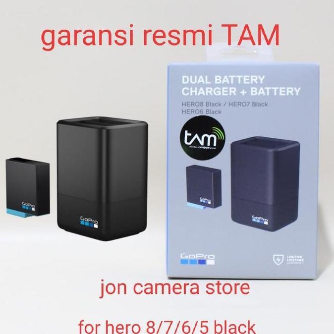 Gopro Dual Battery Charger + Battery Hero 8/7/6 Black / Hero8 Original