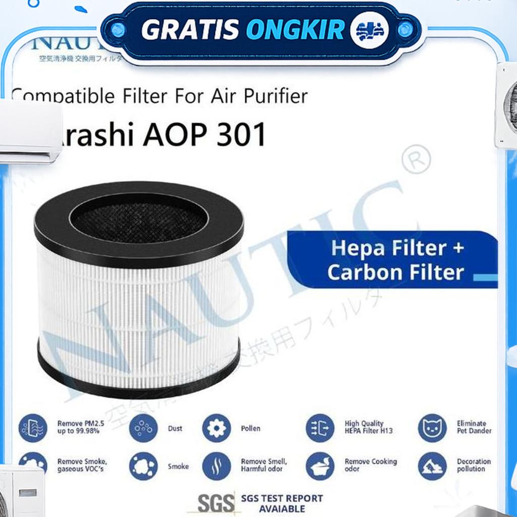 Arashi Filter 3In1 Aop 301 Filter Air Purifier Aop 301