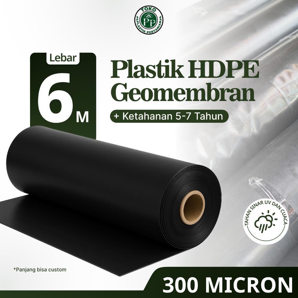 Geomembran HDPE Tebal 300 Micron Lebar 6 Meter