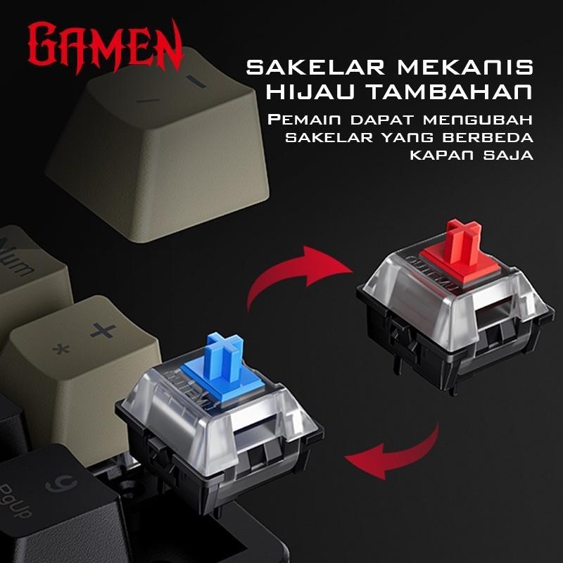 [Paket Hemat] Gamen Titan Elite Gaming Mechanical Keyboard + Gaming Mouse + Gaming Mousepad