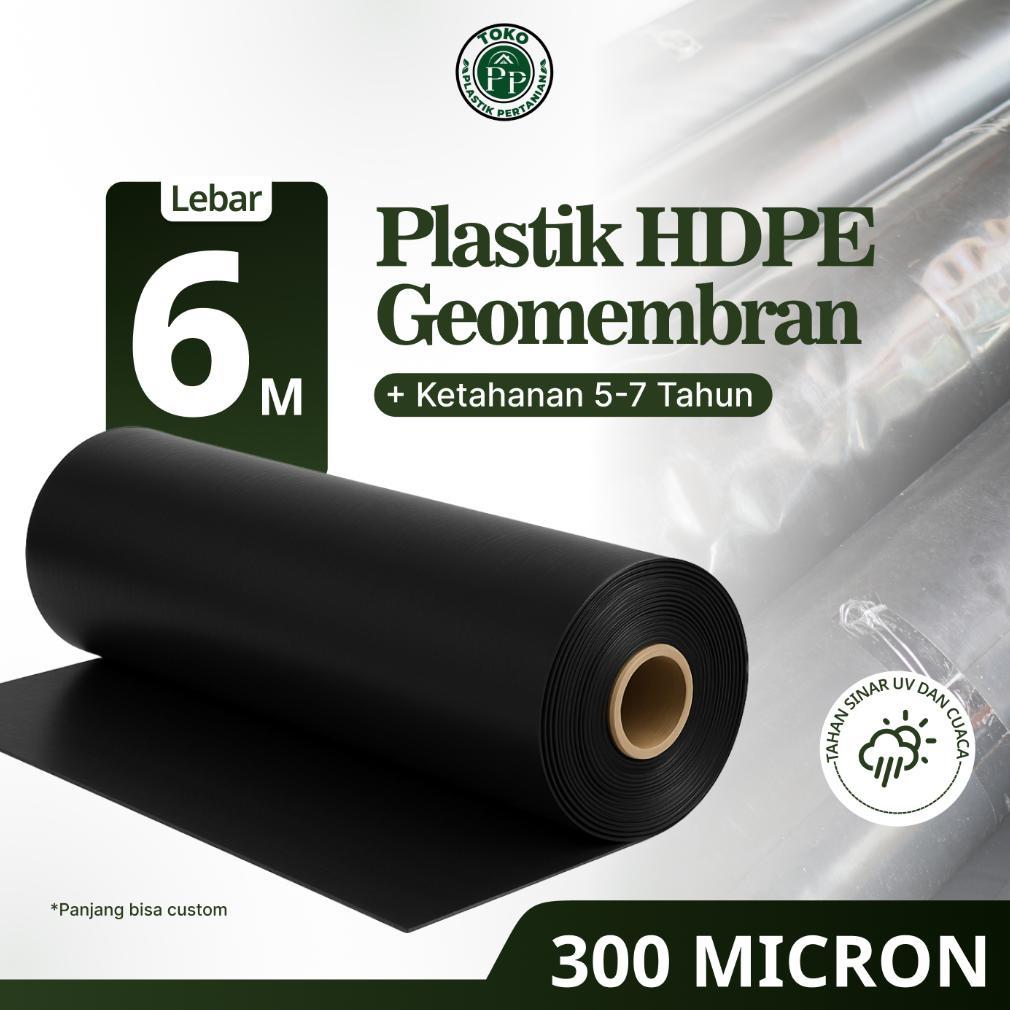 Geomembran HDPE Tebal 300 Micron Lebar 6 Meter