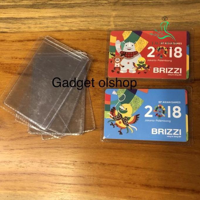 Sampul Cover Plastik / Bening Polos / Plastik Buat Kartu Flazz Brizzi Emoney /Bening Transaparan/ Ka