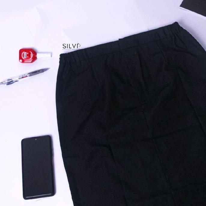 Seragam Rok Span Hitam Belah Depan Allshop