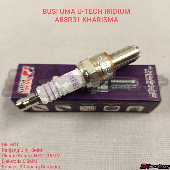 Busi Uma U-Tech Iridium AB8R31 ; AB9R31 high performance Kharisma