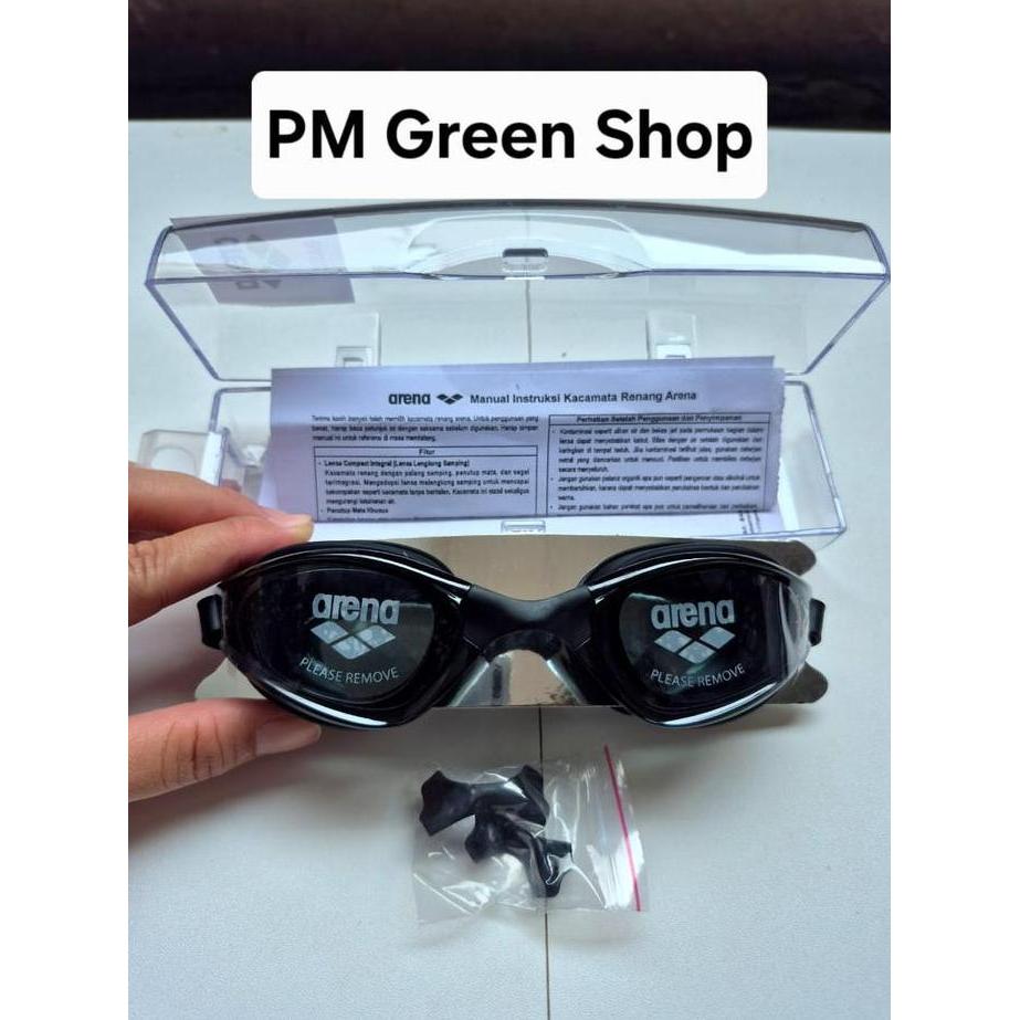 Kacamata renang anti fog arena original hitam