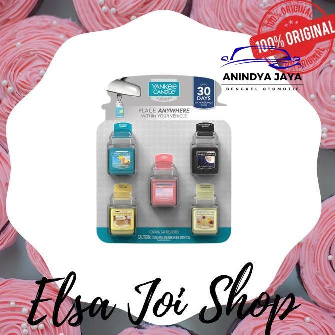 Elsajoishop - Yankee Candle Car Jar Ultimate Multi Pack - 5 Air Fresheners Tahan Lama