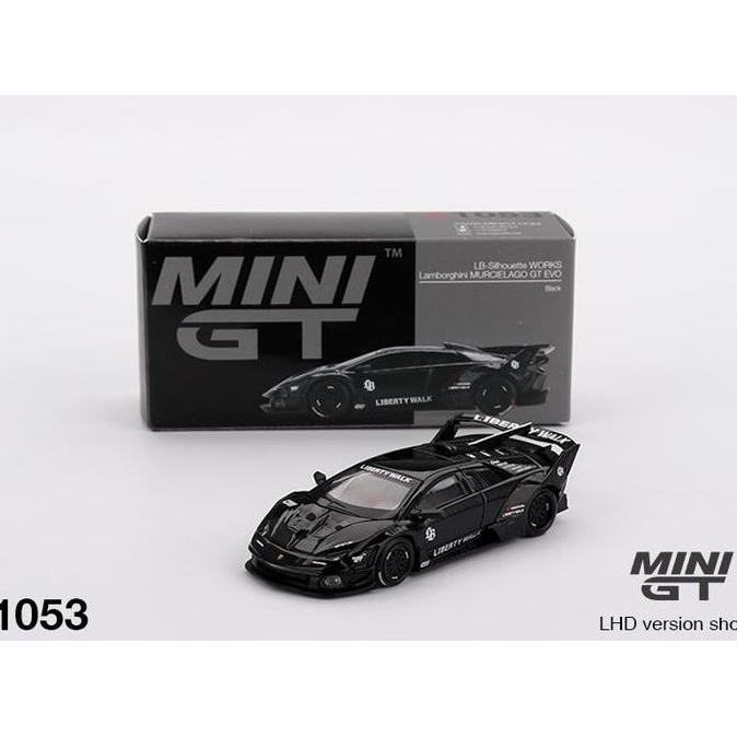MINIGT 1053 - LAMBORGHINI LB SILHOUETTE WORKS MURCIELAGO GT EVO BLACK - MGT MINI GT DIECAST MOBIL MO