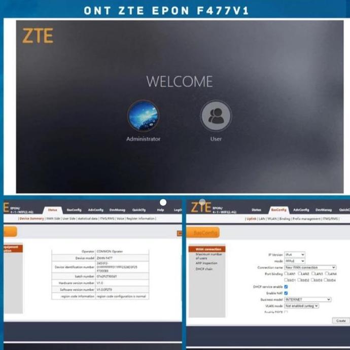 Collegare- Routerrrr Ont Zte F477 V1