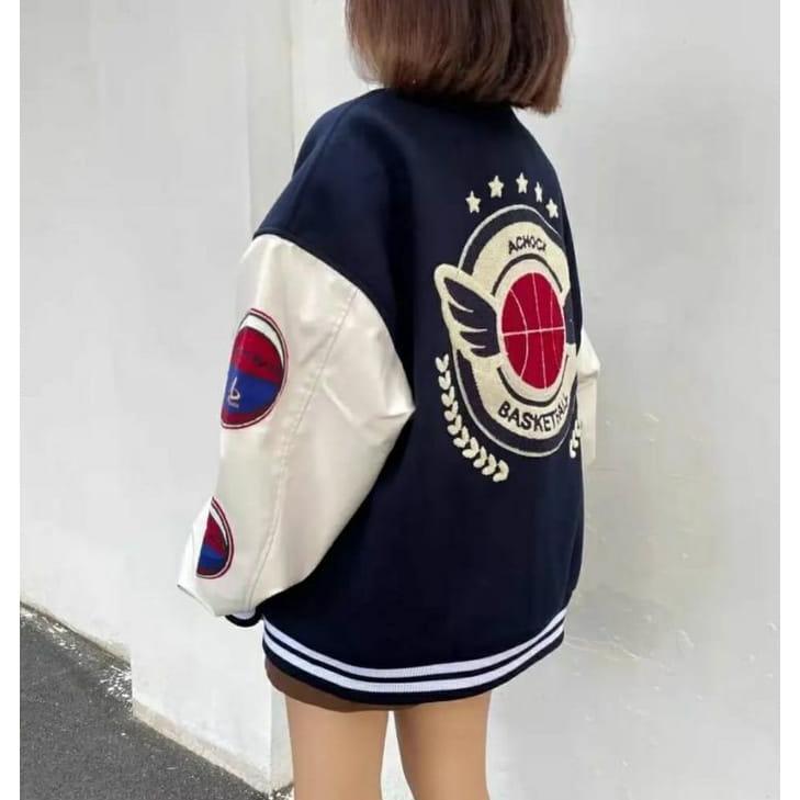 Best Seller Jaket Varsity Wanita / Baseball Varsity Terkini / 3D A
