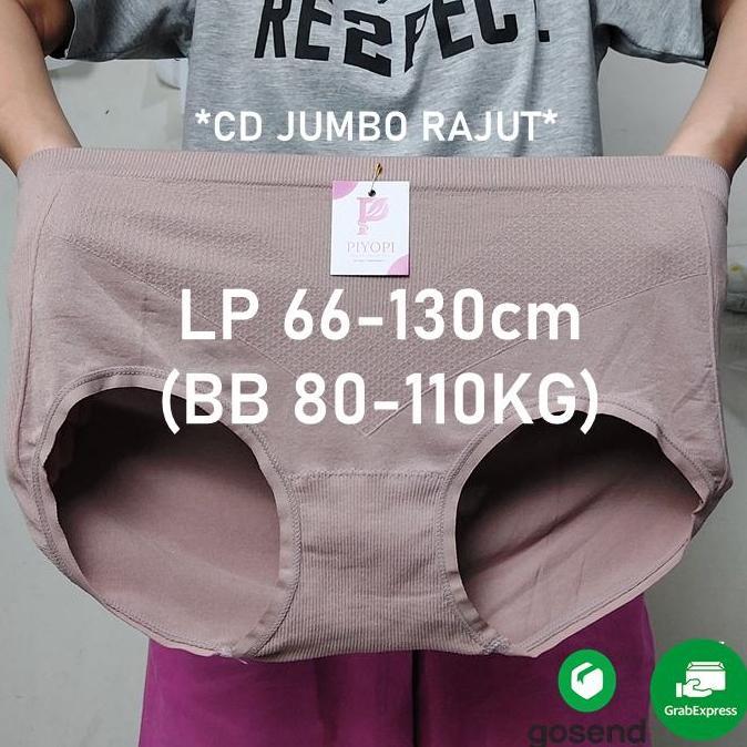 Celana Dalam Jumbo Wanita Rajut LP 130cm CD Jumbo Bumil Elastis CD Rajut Big Size Ibu Hamil