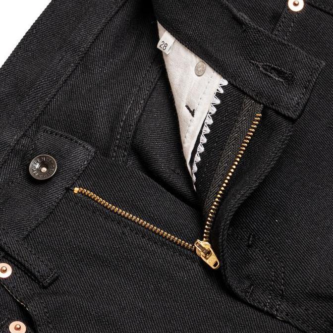 PREMIUM PMD & CO - GHOST BIRD - 14oz - Selvedge Accent Denim - Full Black - celana jeans pria PREMIU