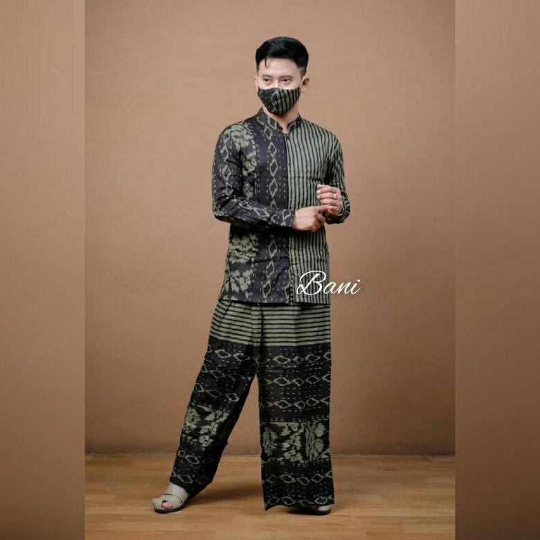 OFFICIAL BAJU KOKO PRIA_SET SARUNG KOKO DAN SARUNG CELANA KOKO PAKAIAN MUSLIM PRIA