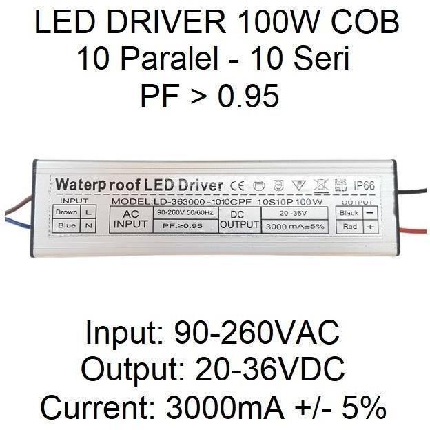 Zaito- Led Driver 100W 3000Ma Dc20-36V Wp Pf 0.95
