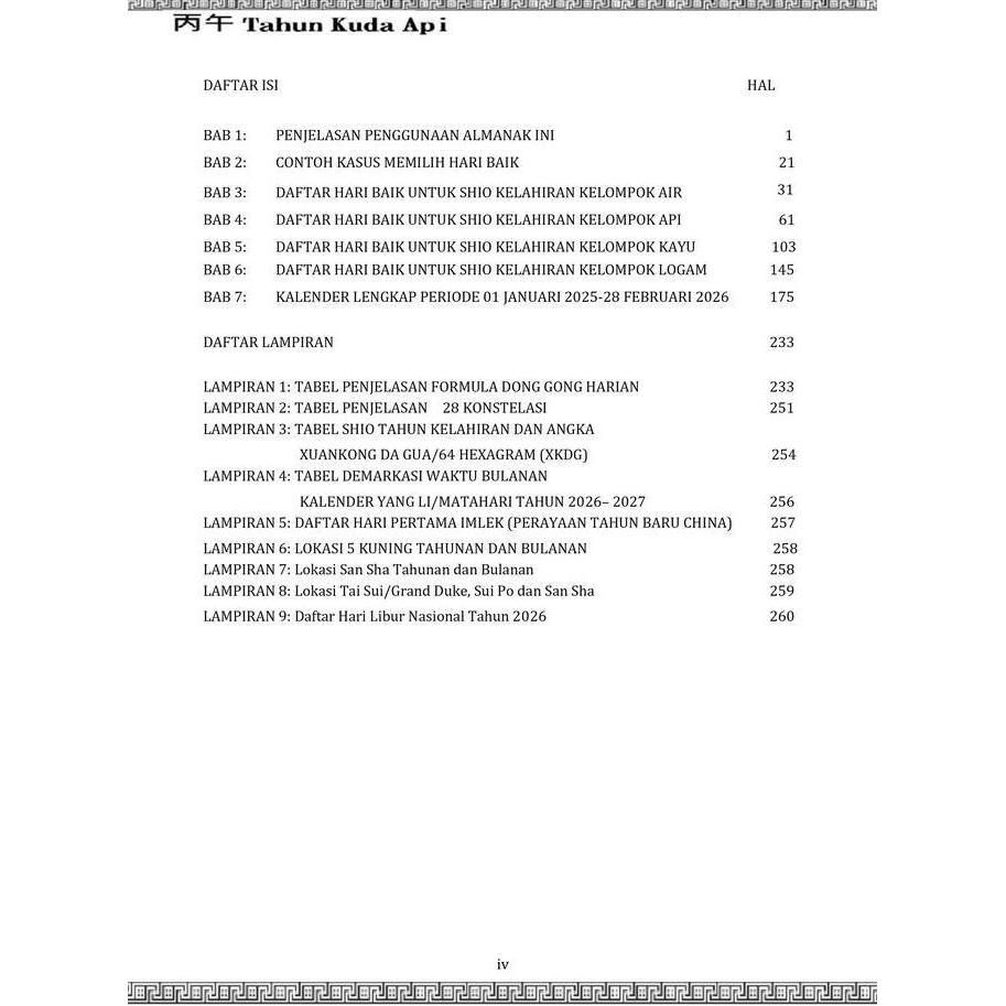Almanak Lengkap Harian Tahun 2026 - Kalender Feng Shui WS