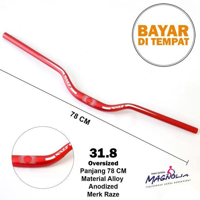cleoncuan / Handlebar Stang Stir Sepeda MTB Oversize Alloy Anodized Merk Raze Diskon