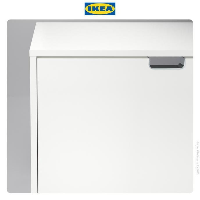 Murah Ikea Stall Rak Kabinet Sepatu Dengan 3 Kompartmen Putih 79X29X148 Cm Lemari