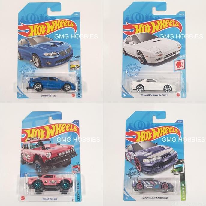 '06 PONTIAC GTO BLUE FACTORY FRESH - '89 MAZDA SAVANNA RX-7 FC3S WHITE HW J-IMPORTS - CHEVY BIG BEL 