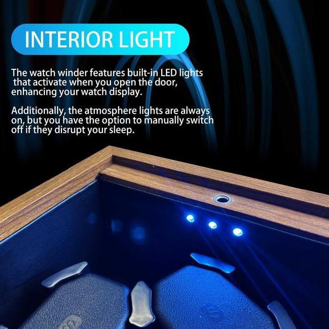Grosir Kotak Jam Tangan Putar Otomatis Watch Winder Led Display Box