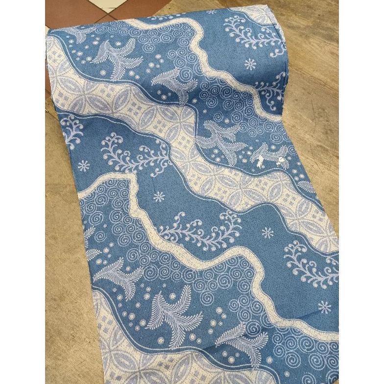 UNstore - BAHAN BATIK KATUN HALUS BAKAL BAWAHAN WARNA BEBY BLUE BATIK KATUN BAKAL BAWAHAN KEBAYA MET