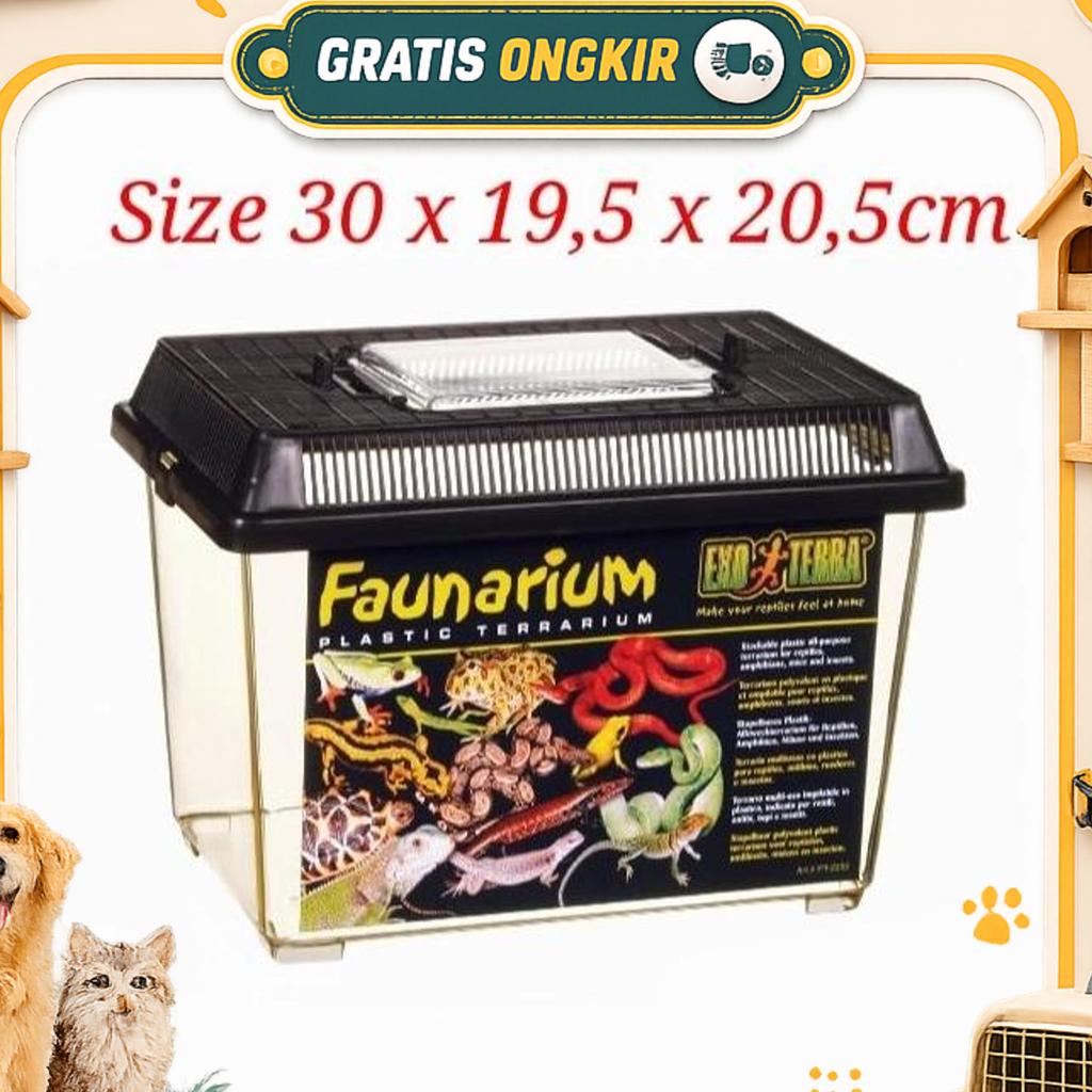 Exoterra Faunarium M / Kandang Kotak Box Reptil Gecko Ular Kodok