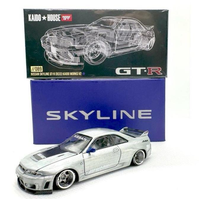 CHASE KHMG089 MINIGT NISSAN SKYLINE GTR R33 KAIDO WORKS BLUE METALLIC AS2123