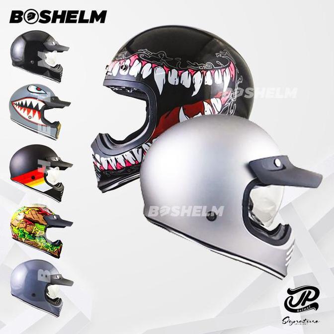 Helm Cakil JP SIGNATURE Helm Retro Full Face SNI