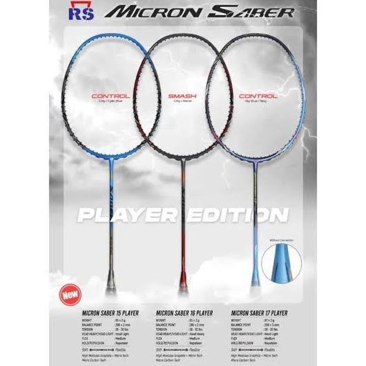 Raket Bulutangkis Rs Micron Saber 15,16,17 Original