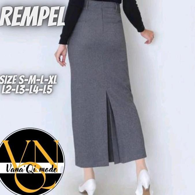 DV352 >> Vana'Qi Mode ROK SPAN BIRON Hitam Navy Abu Panjang 95cm Bahan Premium Gabardin Formal Kanto