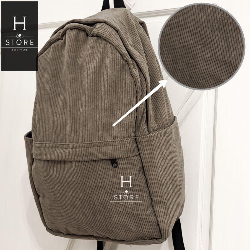 Tas Ransel Corduroy Backpack Corduroy Tas Sekolah