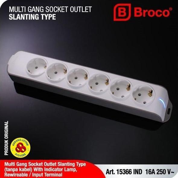 Whyyuo- Broco Stop 6 Lubang Miring 15366 Ncp + Indikator Lamp