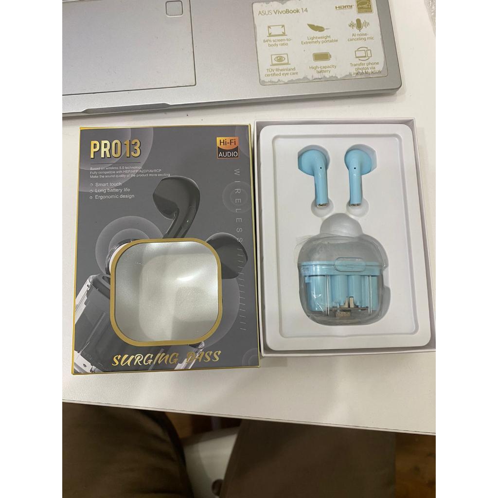 Jokade Headset Bluetooth Nirkabel Tws  Pro13 Transparan, Headphone Hifi Subwoofer 5.3, Earphone Game