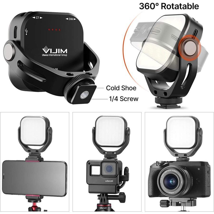 Ulanzi Vijim Vl66 Rotatable Bi Color Adjustable Led Video Light