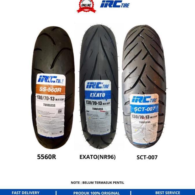 Ban 130/70-13 Irc Ss560 Exato Sct007 Tubeles Ban Belakang Nmax Irc Tubeles